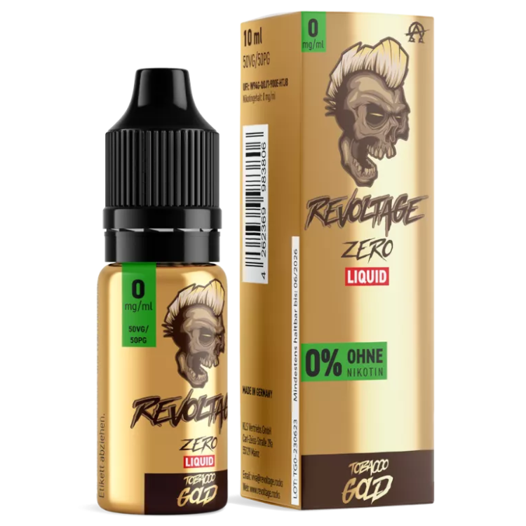Revoltage - Tobacco Gold - Hybrid Nikotinsalz Liquid 0mg/ml