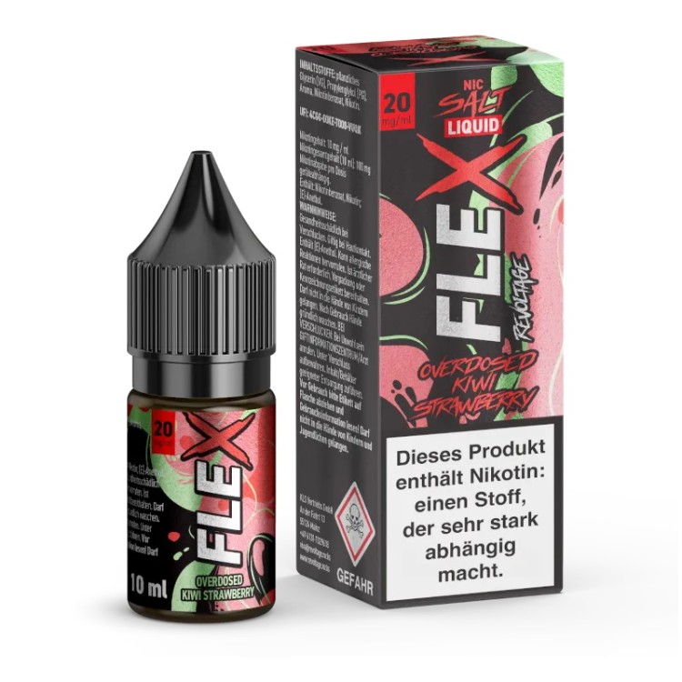 Revoltage - FLEX - Overdosed Kiwi Strawberry - NikotinsalzLiquid 20 mg/ml