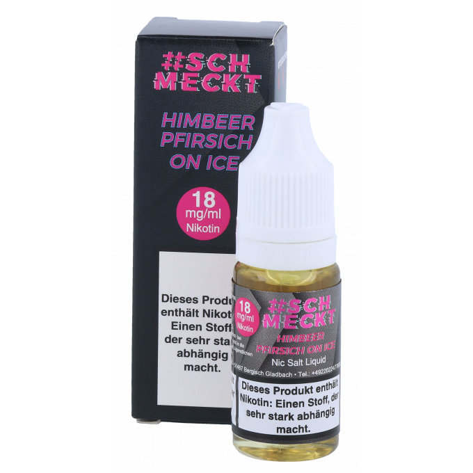 #Schmeckt - Himbeer Pfirsich on Ice - Nikotinsalz Liquid 18mg/ml
