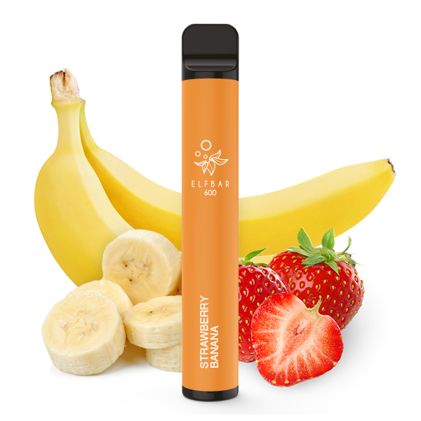 Elfbar 600 Einweg E-Zigarette ST - Strawberry Banana 0 mg