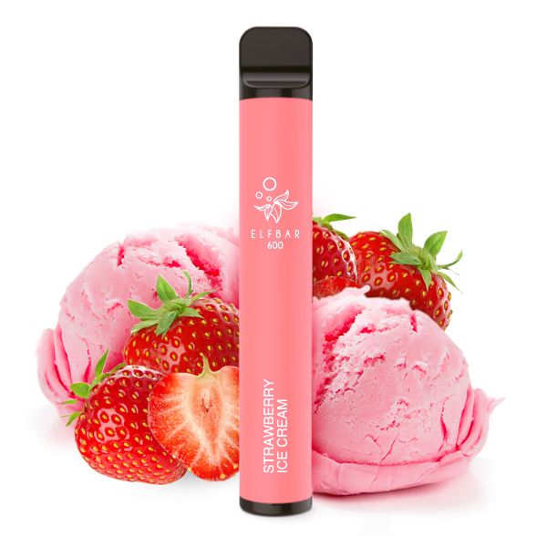 Elfbar 600 Einweg E-Zigarette ST - Strawberry Ice Cream 20 mg