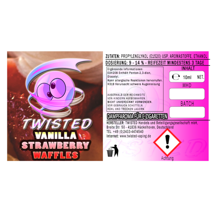 Twisted Aroma - Vanilla Strawberry Waffles V1 10ml