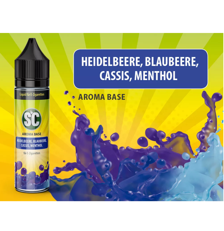 Vape Base - Heidelbeere, Blaubeere, Cassis-Menthol 0mg/ml 50ml