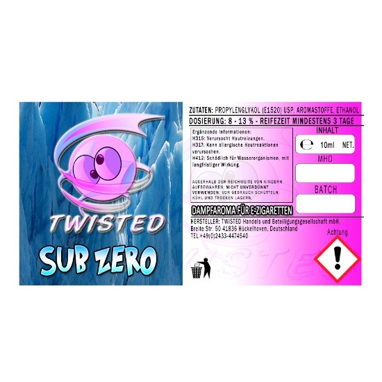 Twisted - Sub Zero Aroma - 10ml