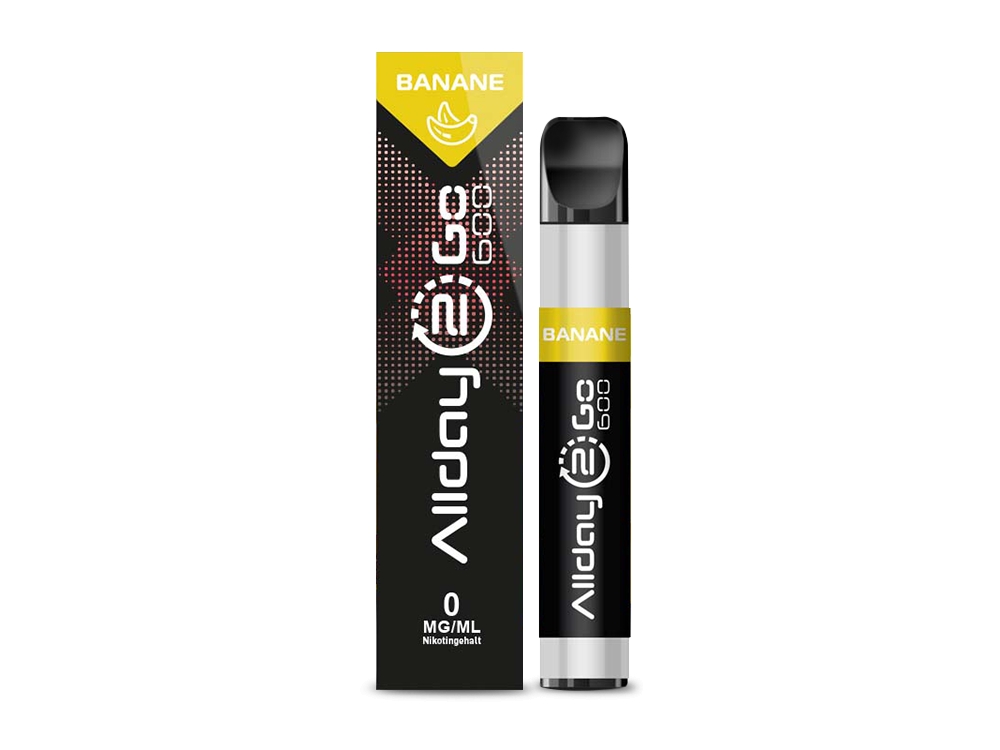 Allday 2 Go 600 Einweg E-Zigarette - Banane 0 mg/ml