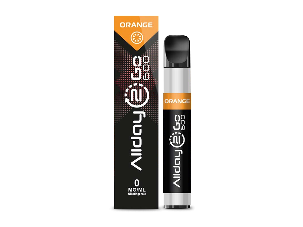 Allday 2 Go 600 Einweg E-Zigarette - Orange 0 mg/ml