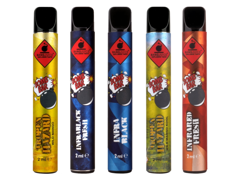 BangJuice - Bomb Bar Einweg E-Zigarette - Tropenhazard Wild Mango 0 mg/ml