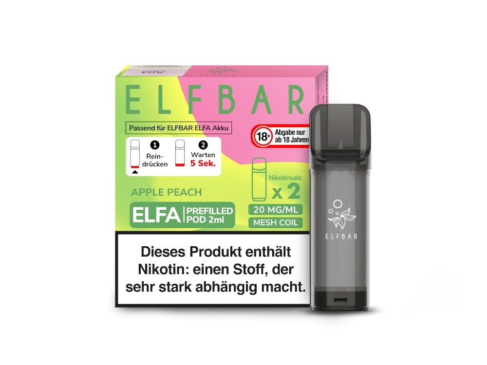 Elf Bar - Elfa Pod Apple Peach 20mg/ml (2 Stück pro Packung)