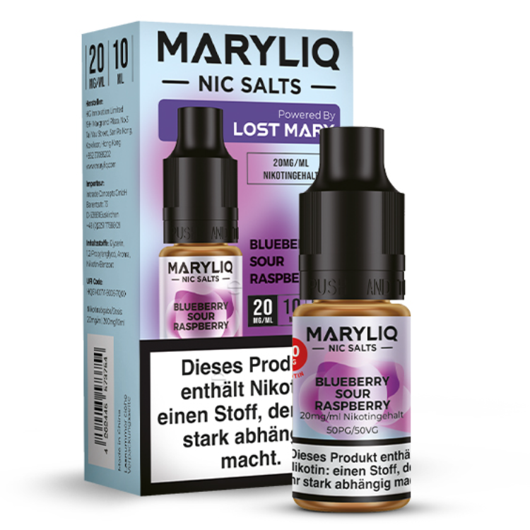 MARYLIQ - Blueberry Sour Raspberry - NikotinsalzLiquid 20 mg/ml