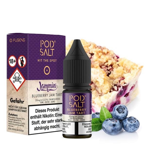 Pod Salt Fusion - Blueberry Jam Tart - E-Zigaretten Nikotinsalz Liquid 20mg/ml