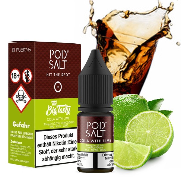 Pod Salt Fusion - Cola with Lime - E-Zigaretten Nikotinsalz Liquid 20mg/ml