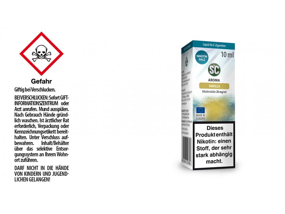 Vanilla E-Zigaretten Nikotinsalz Liquid 20 mg/ml