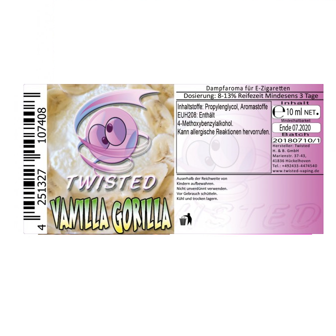 Twisted Aroma - Vanilla Gorilla - 10ml