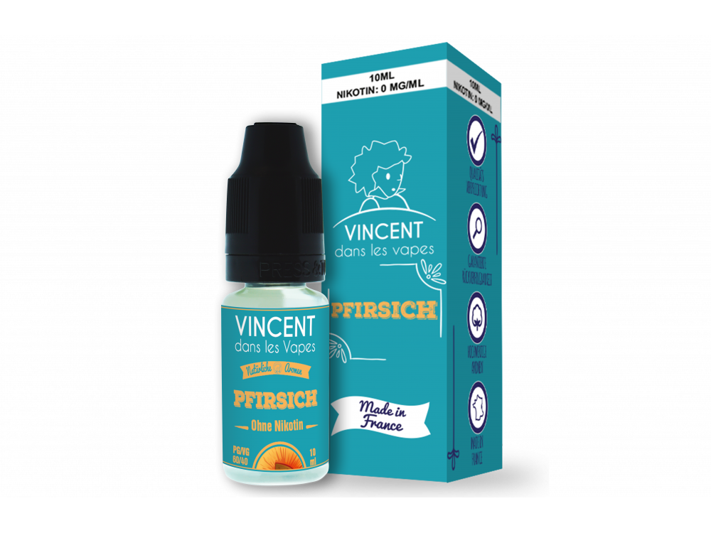 Vincent dans les Vapes Pfirsich - E-Zigaretten Liquid