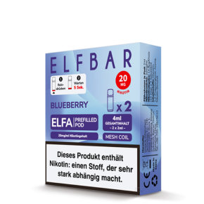 2x Elfbar ELFA CP Prefilled Pod - Blueberry 20mg