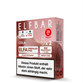 2x Elfbar ELFA CP Prefilled Pod - Cola 20mg