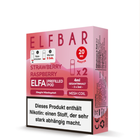 2x Elfbar ELFA CP Prefilled Pod - Strawberry Raspberry 20mg