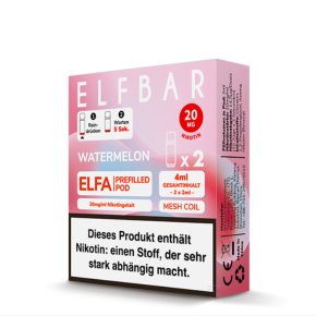 2x Elfbar ELFA CP Prefilled Pod - Watermelon 20mg