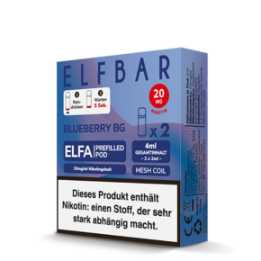 2x Elfbar ELFA CP Prefilled Pod - Blueberry BG 20mg