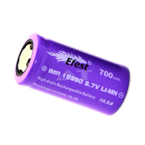 Efest Purple IMR18350 - 700mAh 3,7V Li-Ion-Akku (Pluspol flach)